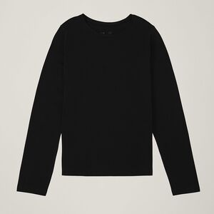 Pact Women's Black Long-Sleeve Crew Tee